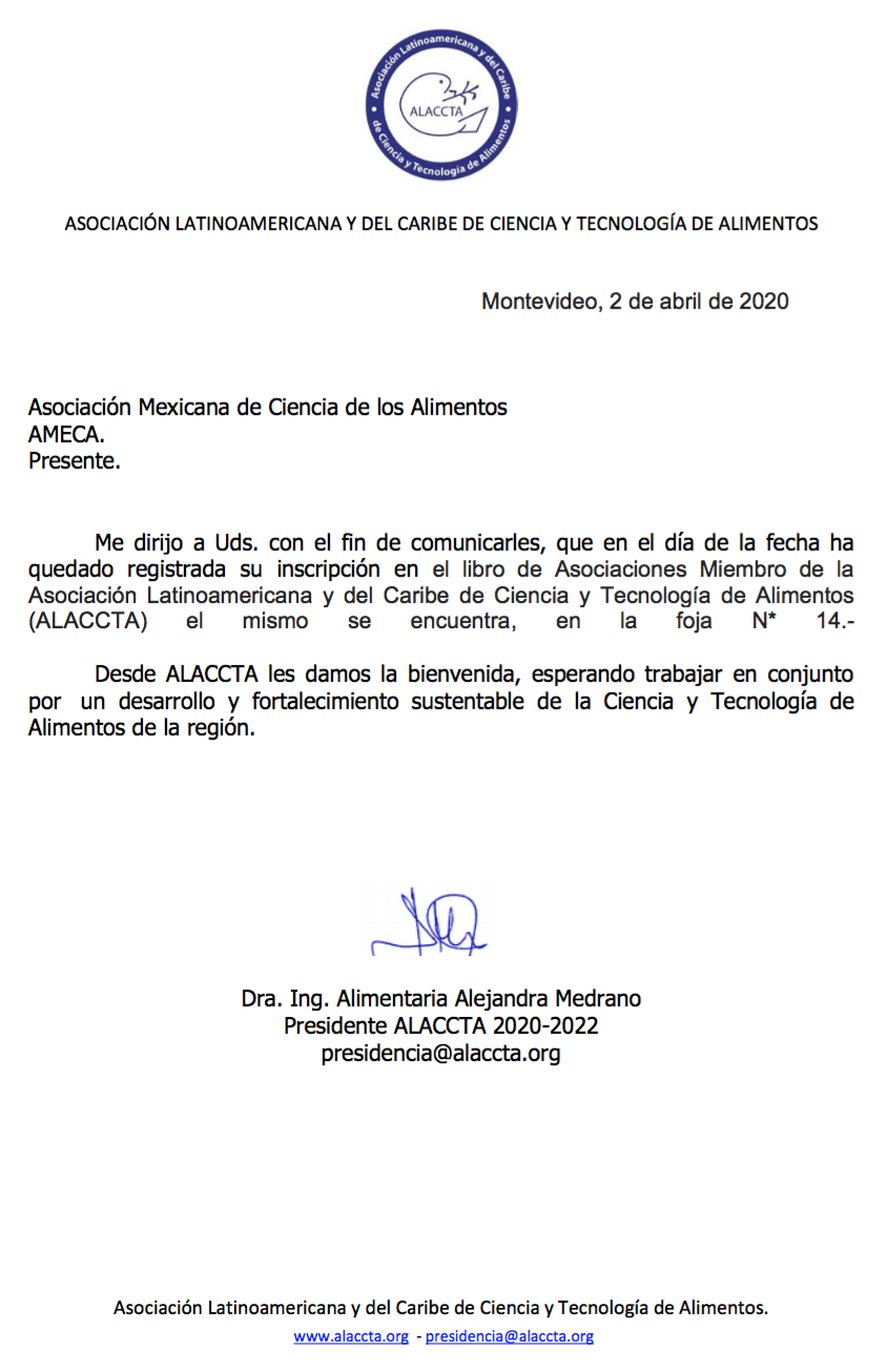 Convenios - Integración ALACCTA - AMECA, AC