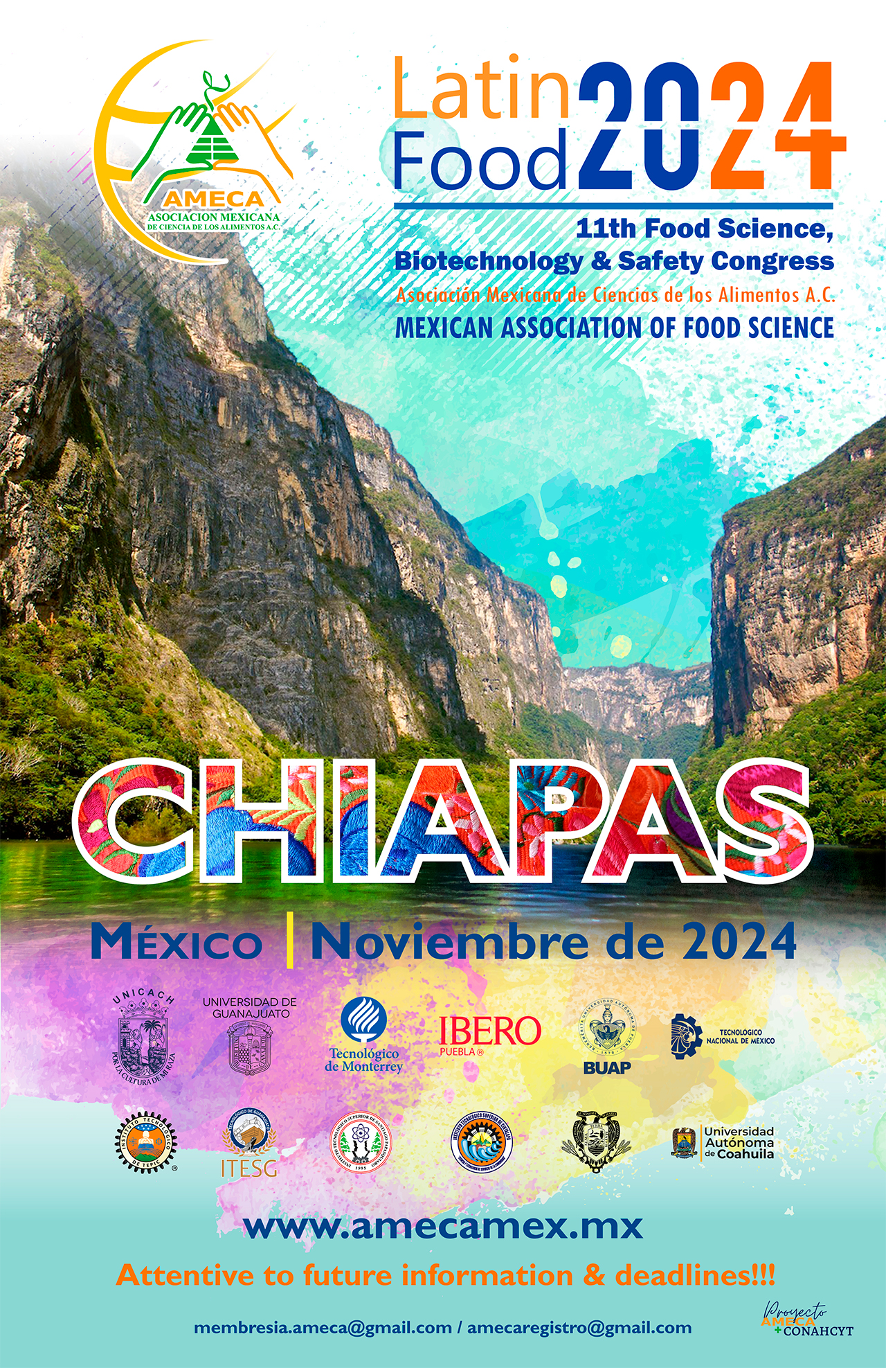Latin Food 2024, 11th Food Science, Biotechnology & Safety Congress Chiapas - AMECA, AC