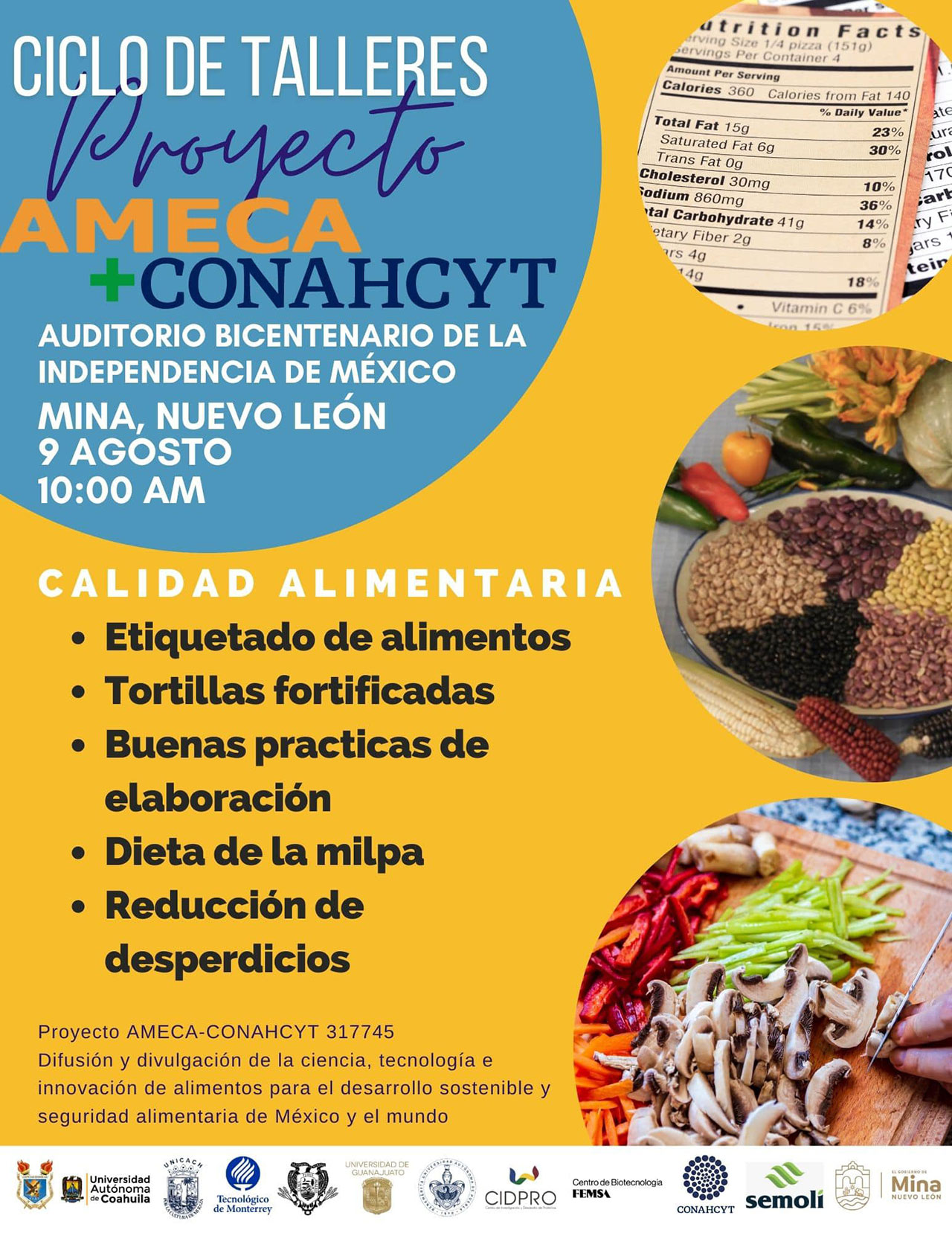 Proyecto AMECA+CONAHCYT. Ciclo de Talleres. Mina, Nuevo León - AMECA, AC