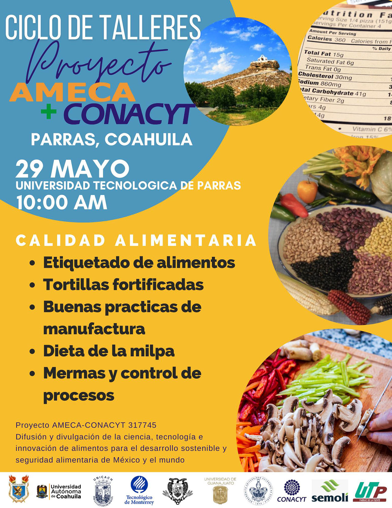 Proyecto AMECA+CONAHCYT. Ciclo de Talleres. Parras, Coahuila - AMECA, AC