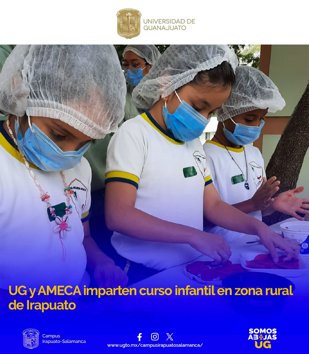 UG y AMECA imparten curso infantil en zona rural de Irapuato. Curso Kids. Irapuato, Guanajuato - AMECA, AC